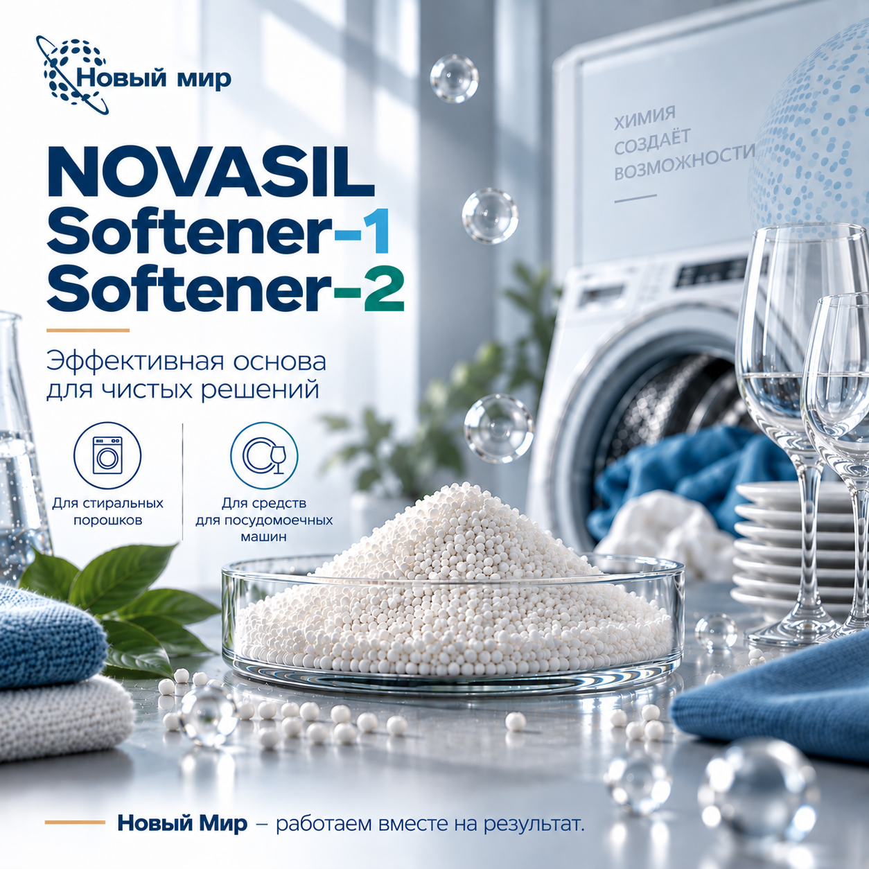NOVASIL Softener-1 и Softener-2: новая альтернатива триполифосфату натрия для моющих средств