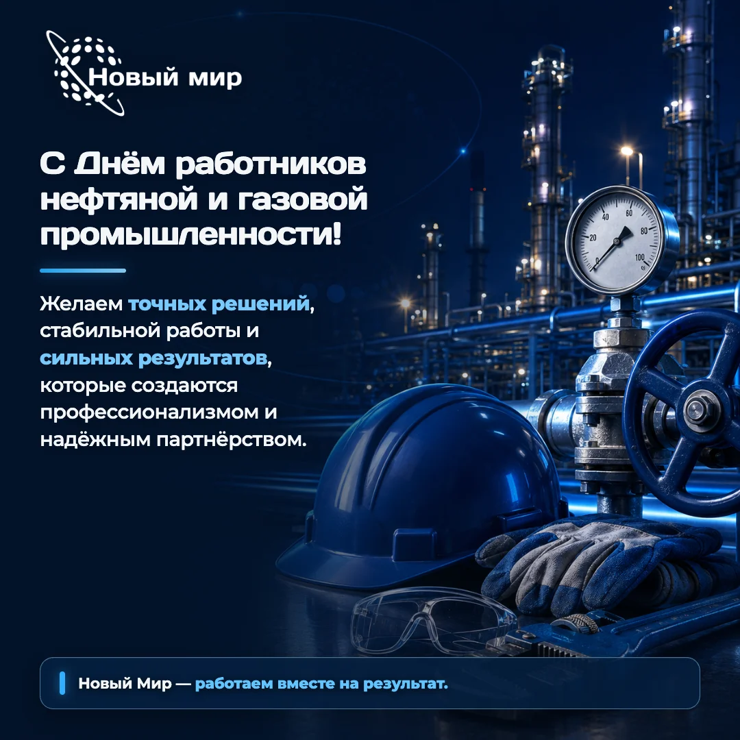 «Новый Мир» поздравляет с Днём работников нефтяной и газовой промышленности!