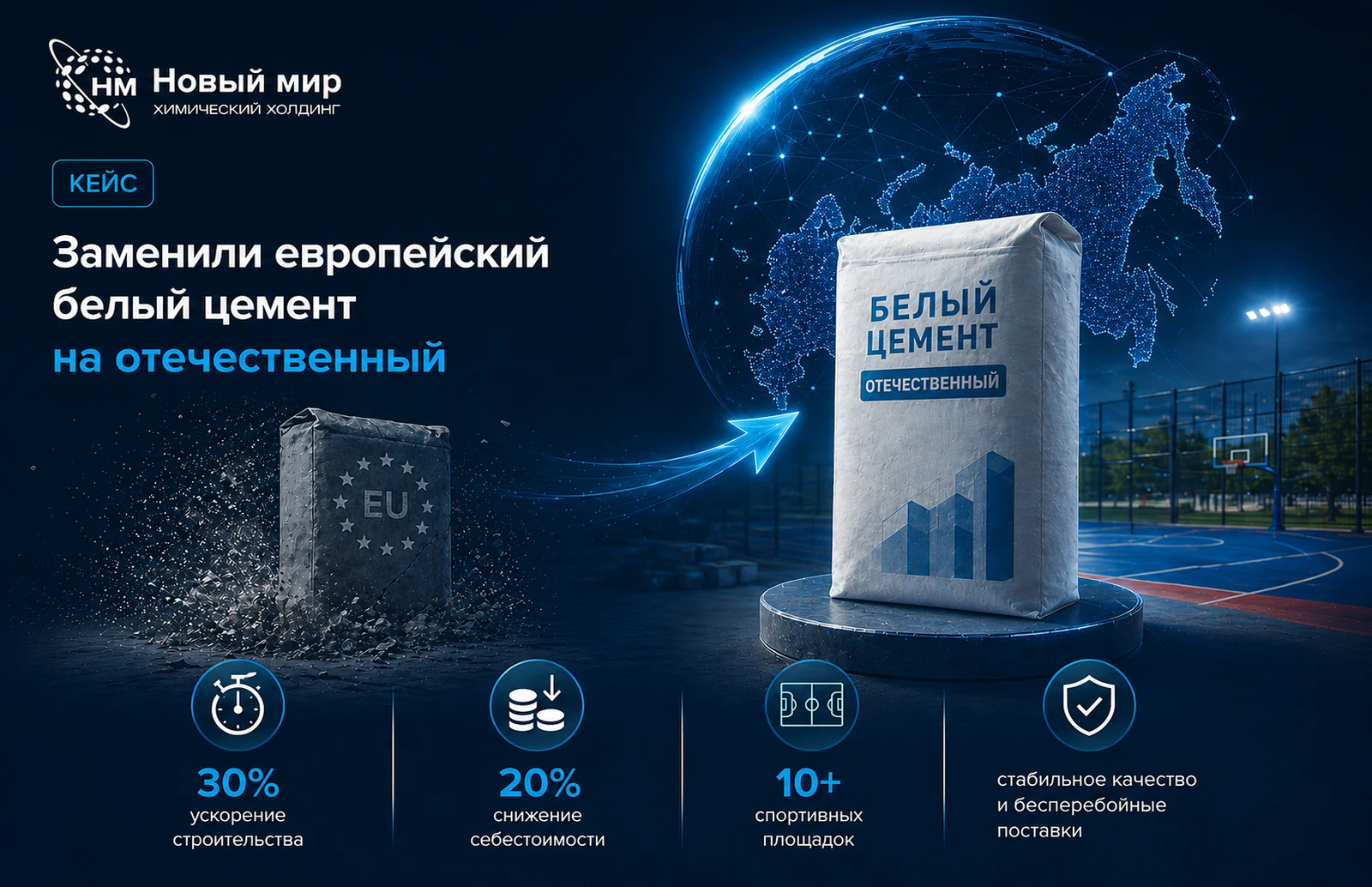 Как заменить европейский белый цемент и сократить сроки строительства на 30%